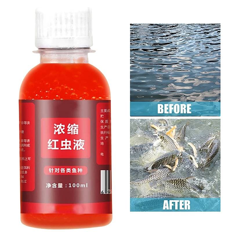 Red Worm Liquid Fishing Bait-100ml thumbnail 2