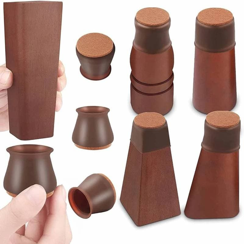 24 pcs Chair Leg Floor Protectors Felt Bottom, Chair Leg Covers 