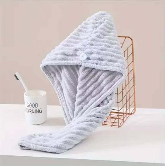 Microfiber Hair Towel (GREY COLOUR)