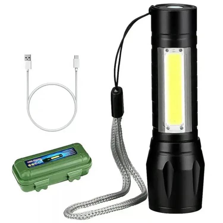 Mini Portable Rechargeable Led flashlight with Camping Light