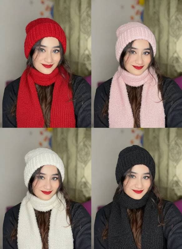 Windproof Cap with Scarf (off white) thumbnail 3