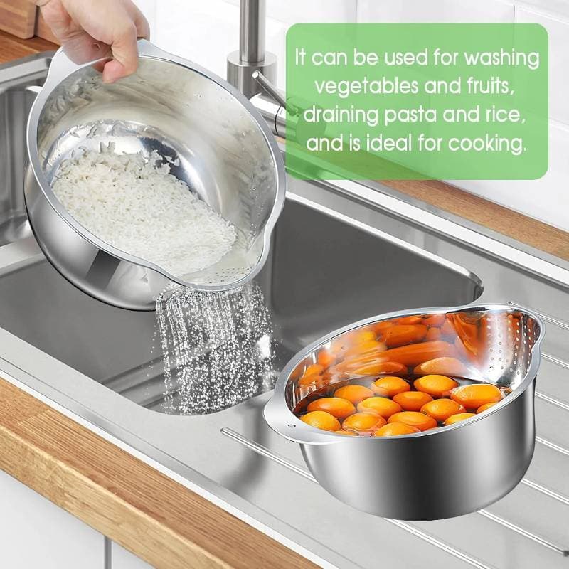১ পিস-Rice Washer Strainer Bowl thumbnail 4