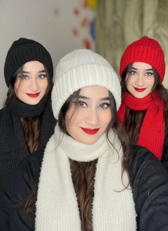 ৩ পিস ফ্রি Cap with Scarf (৩টা কালার) thumbnail 2