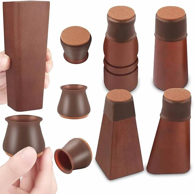 24 pcs Chair Leg Floor Protectors Felt Bottom, Chair Leg Covers 