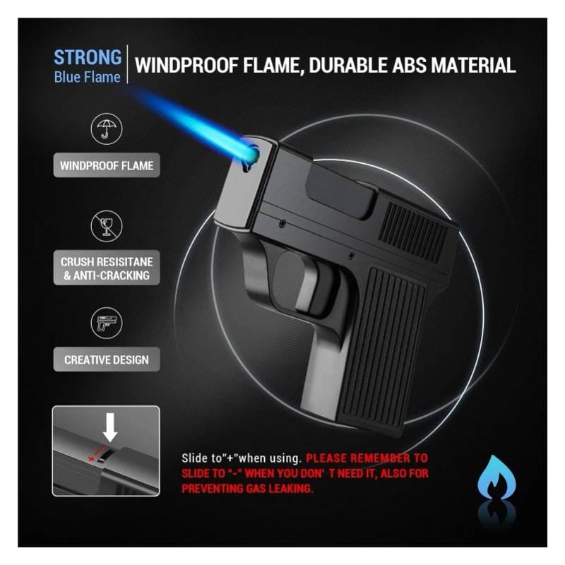 Windproof Plastic GUN Shape Lighter