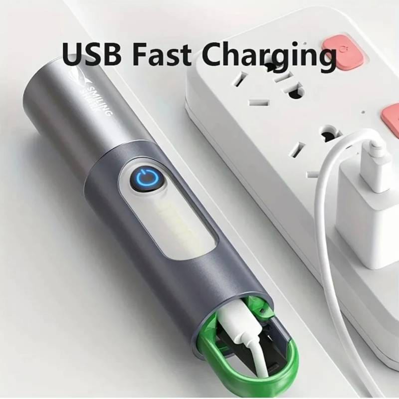 Mini Portable Rechargeable Led flashlight with Camping Light SKU: SKU-006